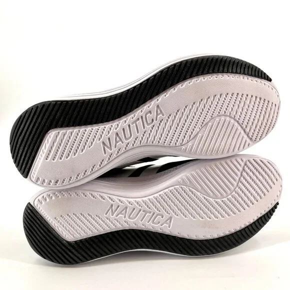 Nautica Manalapin Athletic Sneakers Size 7 Black White Lace-Up Mesh - Picture 10 of 12